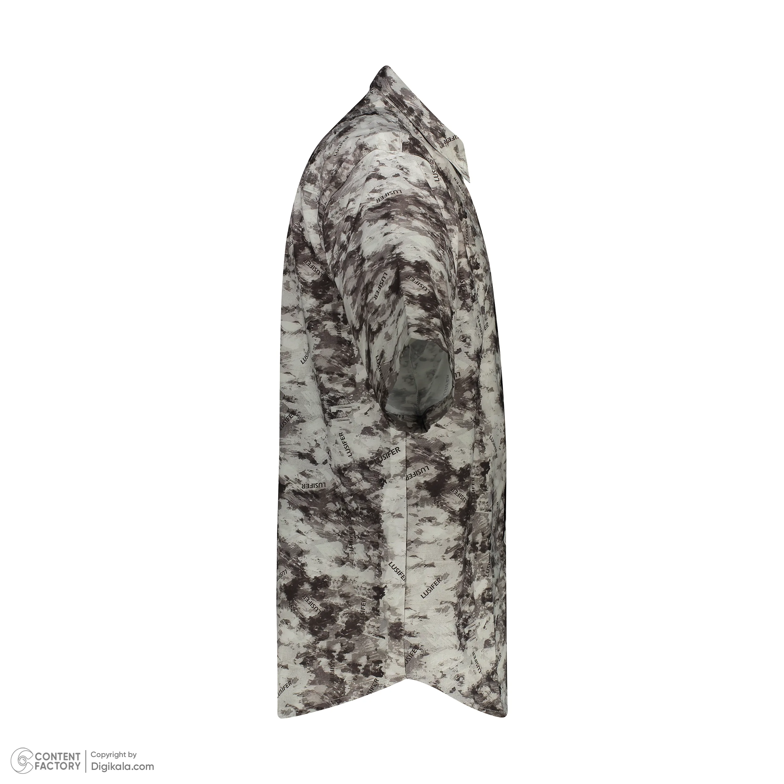 پیراهن آستین کوتاه یقه برگردان مردانه لوسیفر مدل M21270