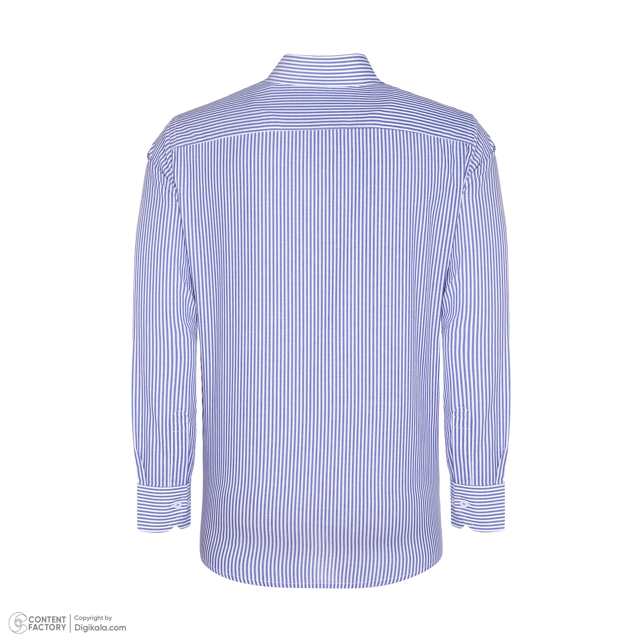 پیراهن آستین بلند یقه برگردان مردانه پاتن جامه مدل کلاسیک 102721030217287 طرح راه راه
