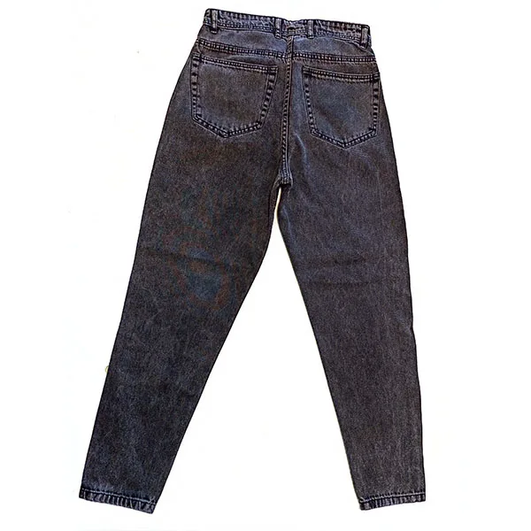 شلوار جین مردانه مدل مام فیت زاپدار