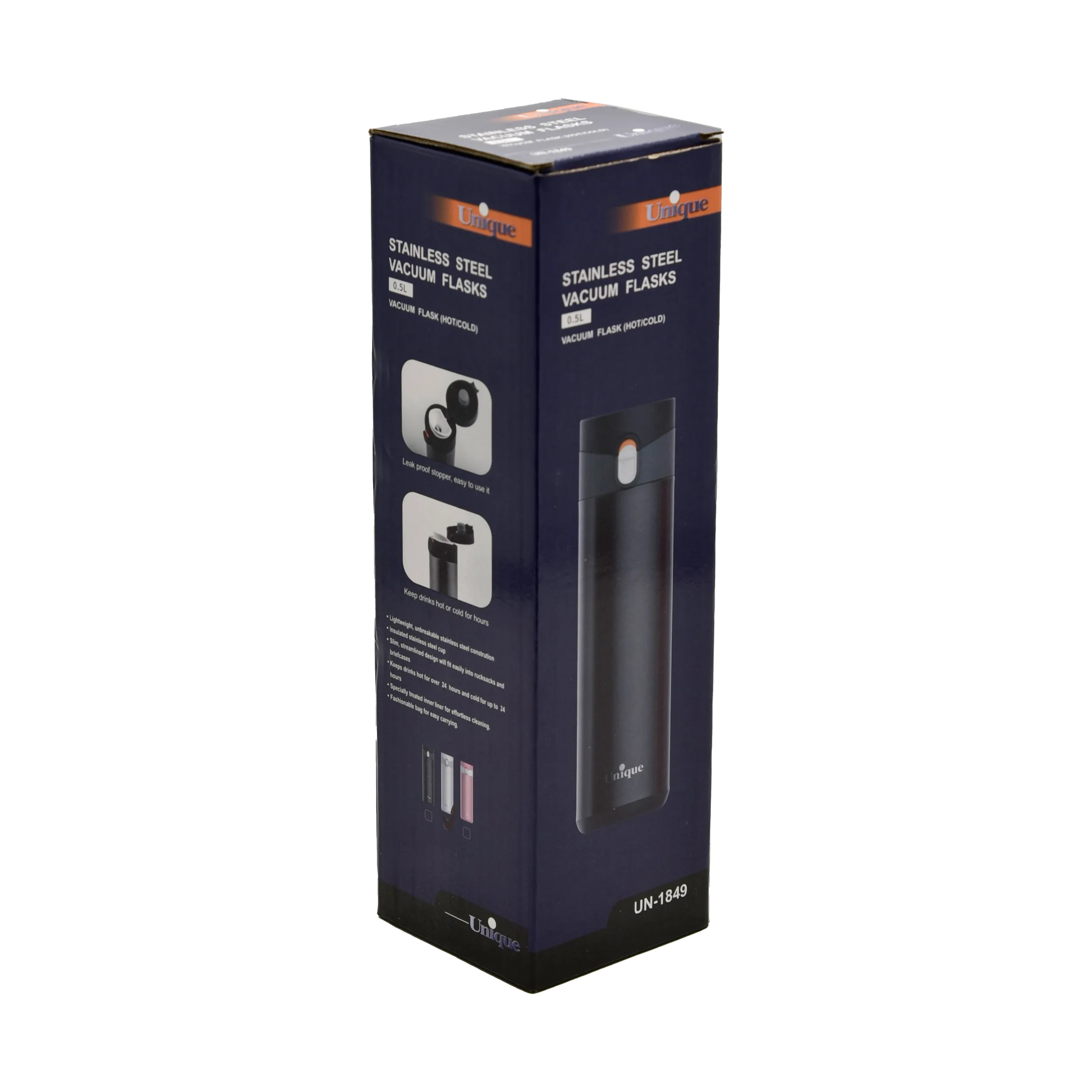 فلاسک یونیک مدل قلمی کد 1849 گنجایش 0.5 لیتر