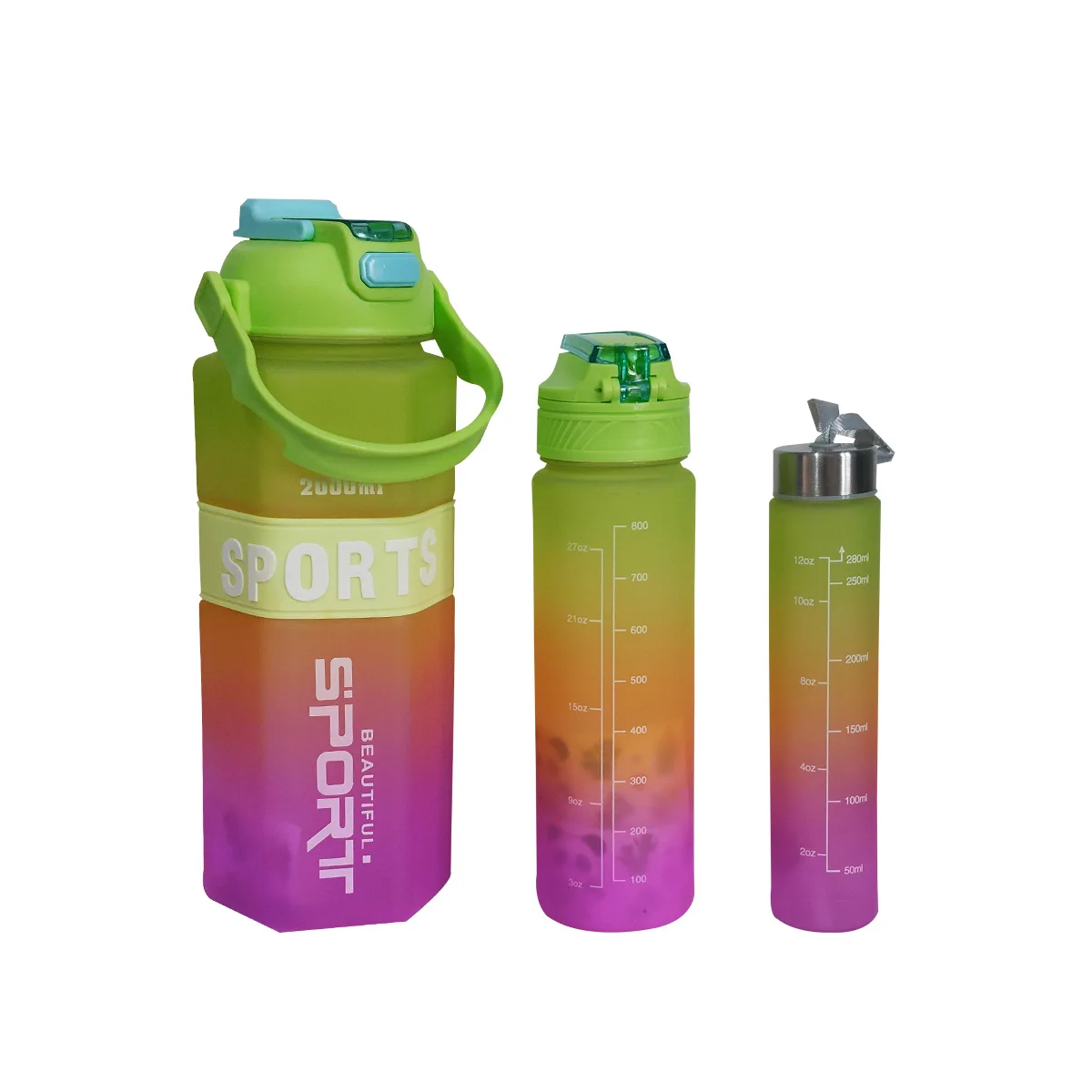 قمقمه مدل نی دار گنجایش 2 لیتر مجموعه 3 عددی