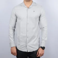 پیراهن آستین بلند مردانه مدل کتان یقه انگلیسی 6104933