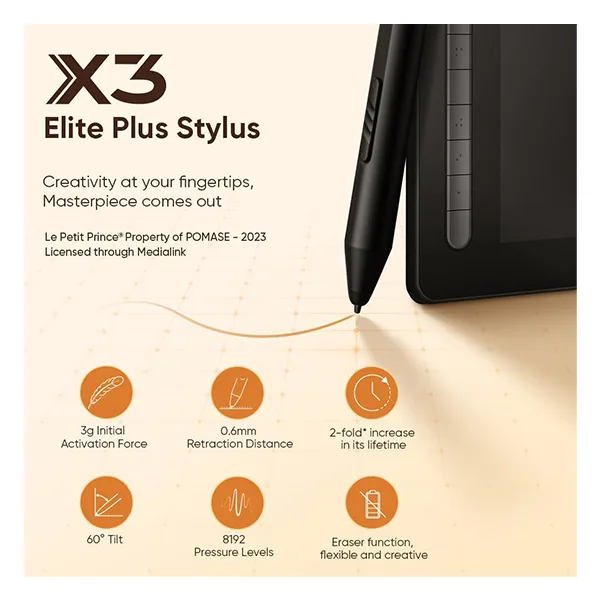 قلم نوری با صفحه نمایش 11.9 اینچ ایکس پی-پن مدل ARTIST 12 (2nd Gen) LA PETITE PRINCE