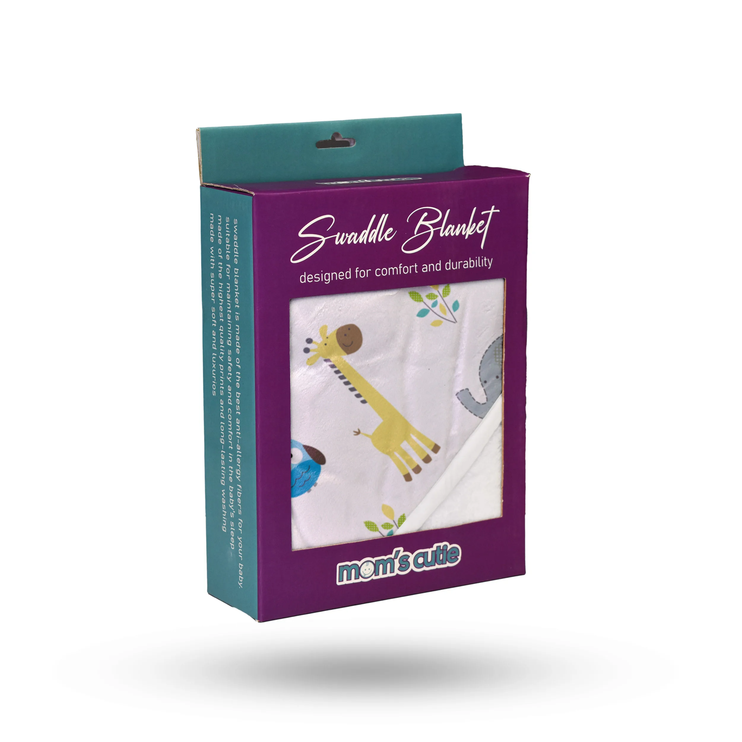 پتو دورپیچ نوزاد مامزکیوتی مدل فیل و زرافه DP-65