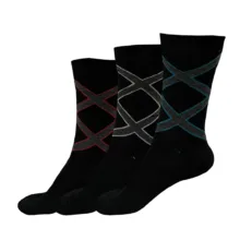 جوراب ساق بلند مردانه پالوته مدل PLT-SHG-E44 مجموعه 3 عددی