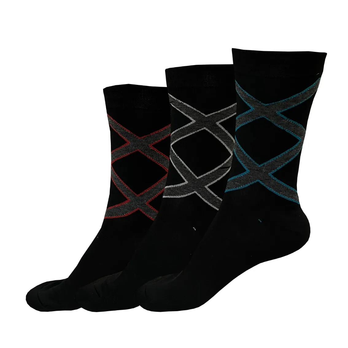 جوراب ساق بلند مردانه پالوته مدل PLT-SHG-E44 مجموعه 3 عددی