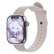 ساعت هوشمند ویزمی مدل WS10-6 MAX دارای قابلیت های صفحه نمایش رنگی، صفحه نمایش لمسی و شمارنده ضربان قلب بند سیلیکونی