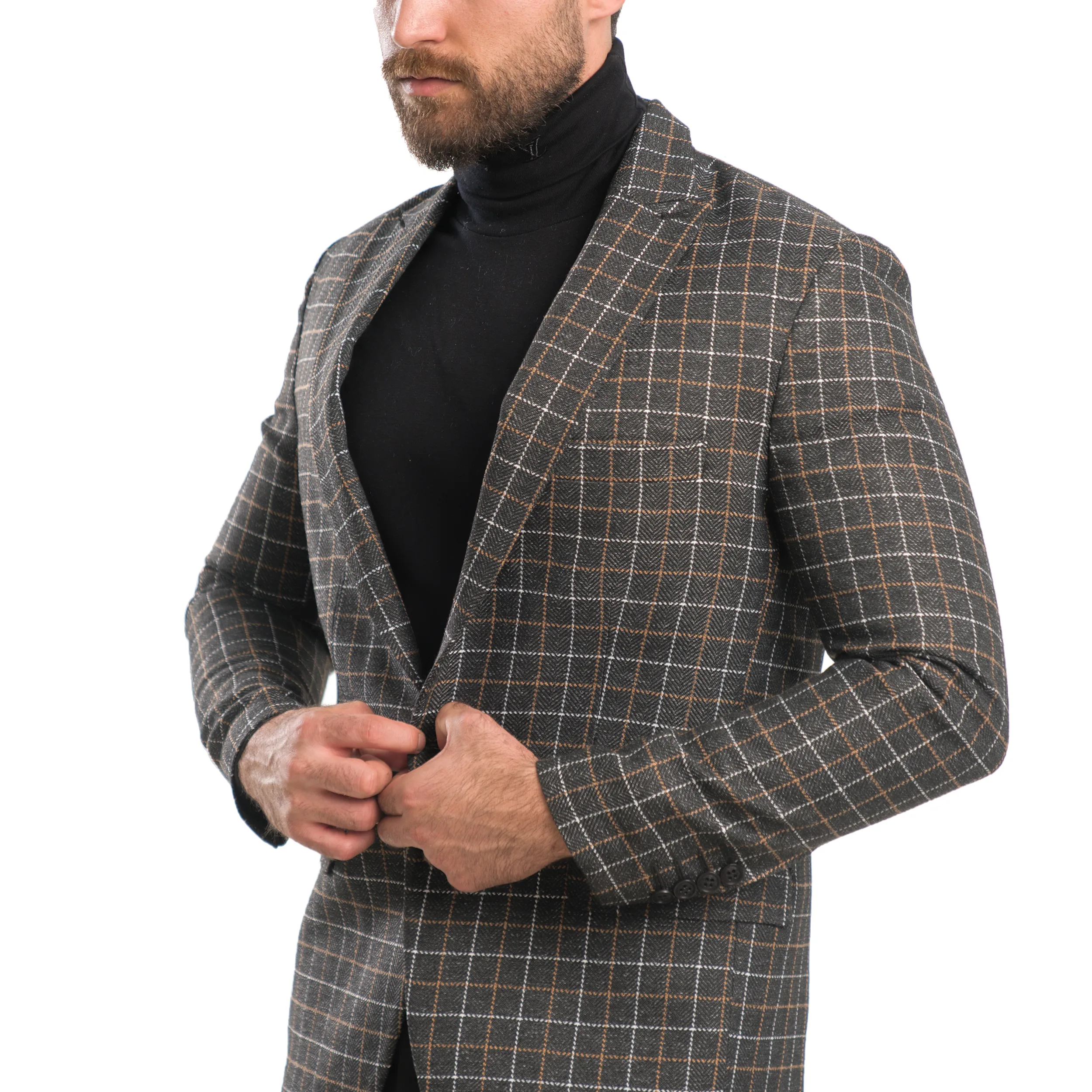 کت مردانه مدل چهارخانه ریز 2