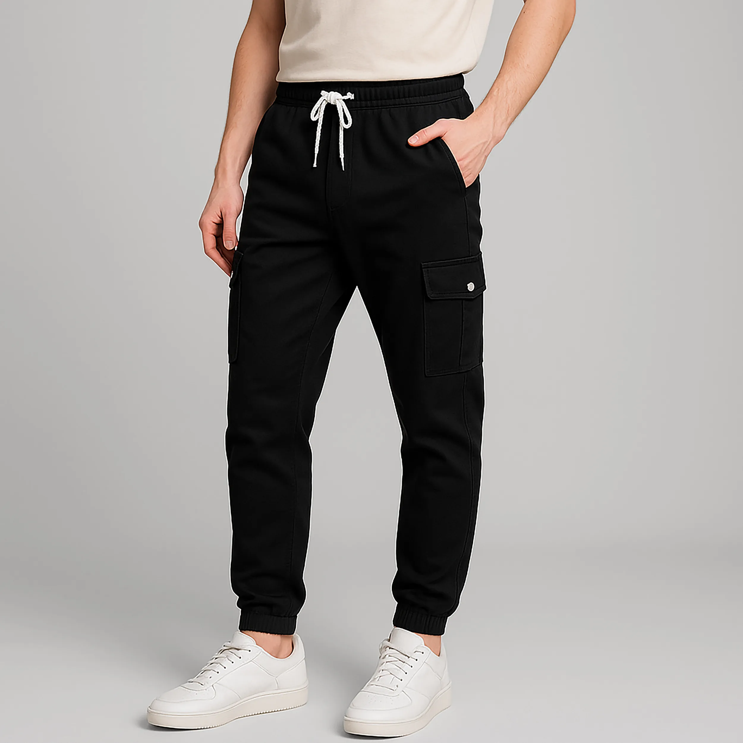 شلوار دم پا کش مردانه مدل 6 جیب FA_NM6