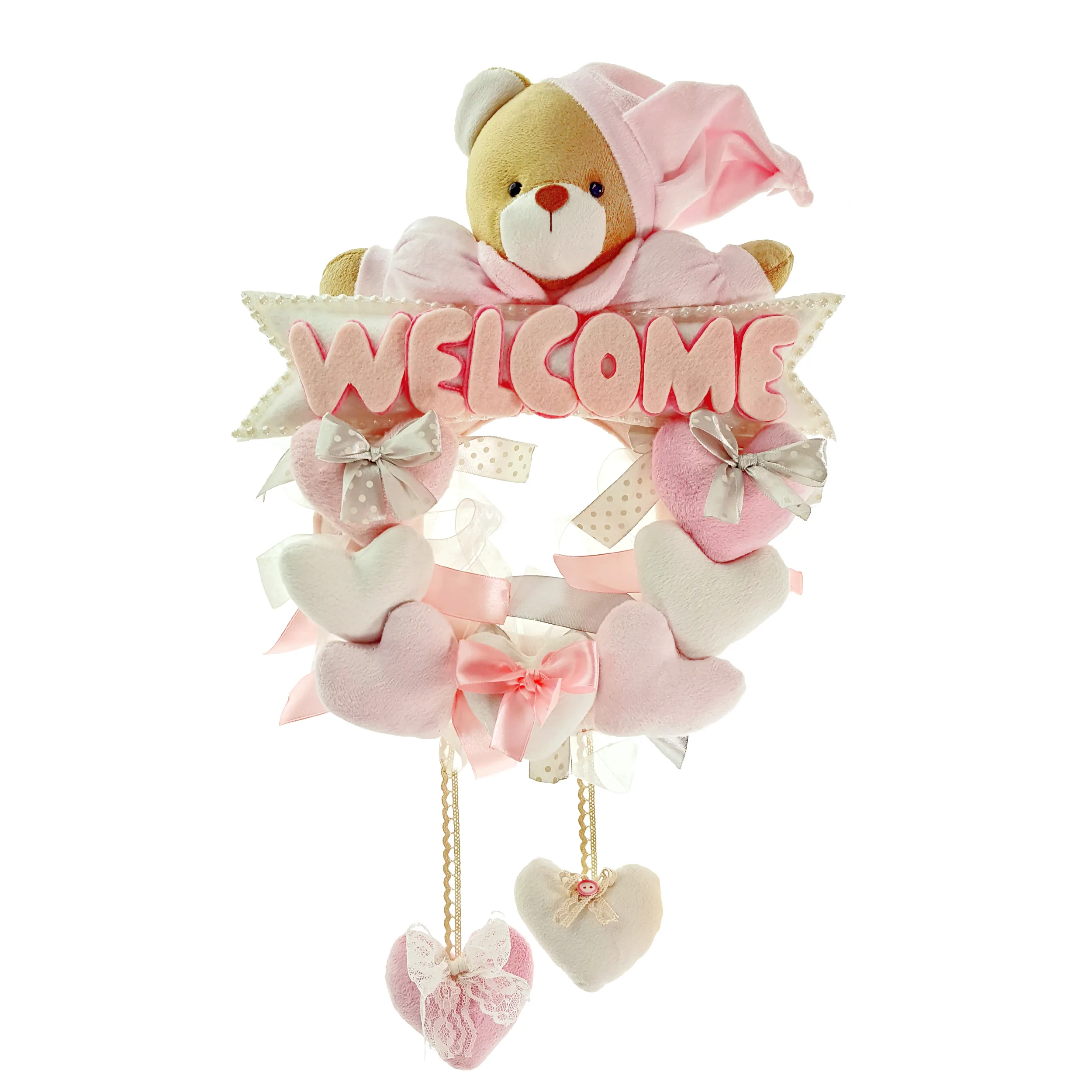 آویز تزیینی اتاق کودک طرح خرس نانان مدل Welcome