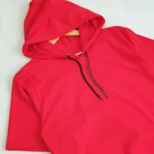 ست تی شرت کلاه دار و شلوار مردانه مدل 140311 طرح بارسلونا رنگ قرمز