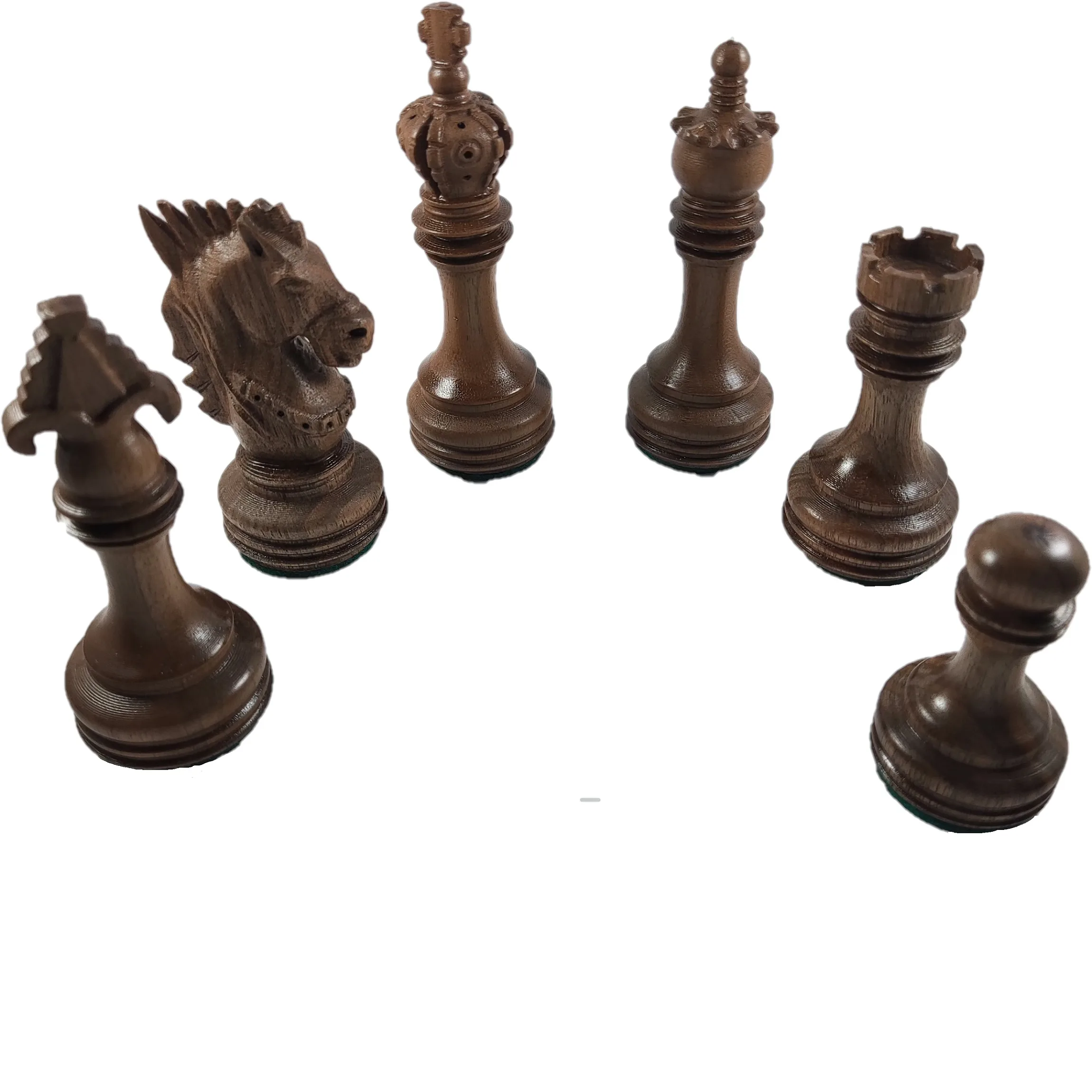 مهره شطرنج مدل چوبی سلطنتی شهریار مجموعه 34 عددی