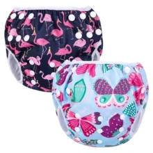 شورت آموزشی کودک لوکسجا طرح پروانه و فلامینگو بسته 2 عددی