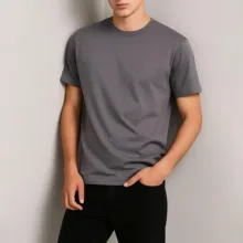 تی شرت آستین کوتاه مردانه باینت مدل 373-22 رنگ طوسی