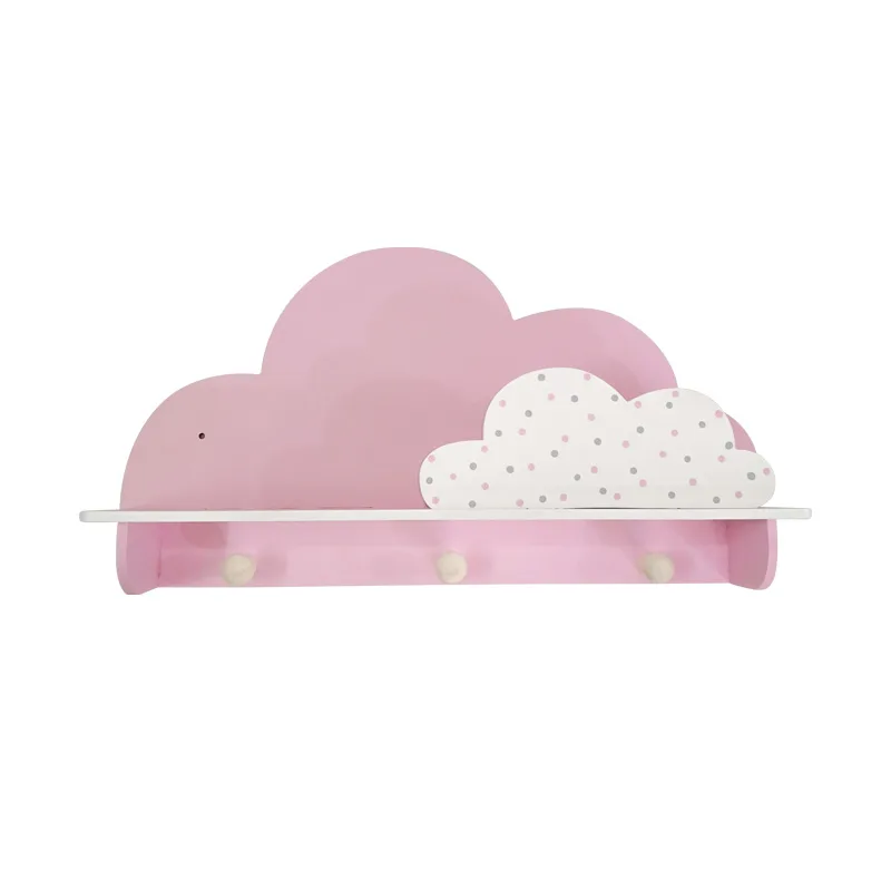 شلف دیواری اتاق کودک طرح ابر مدل MKids52-Pink