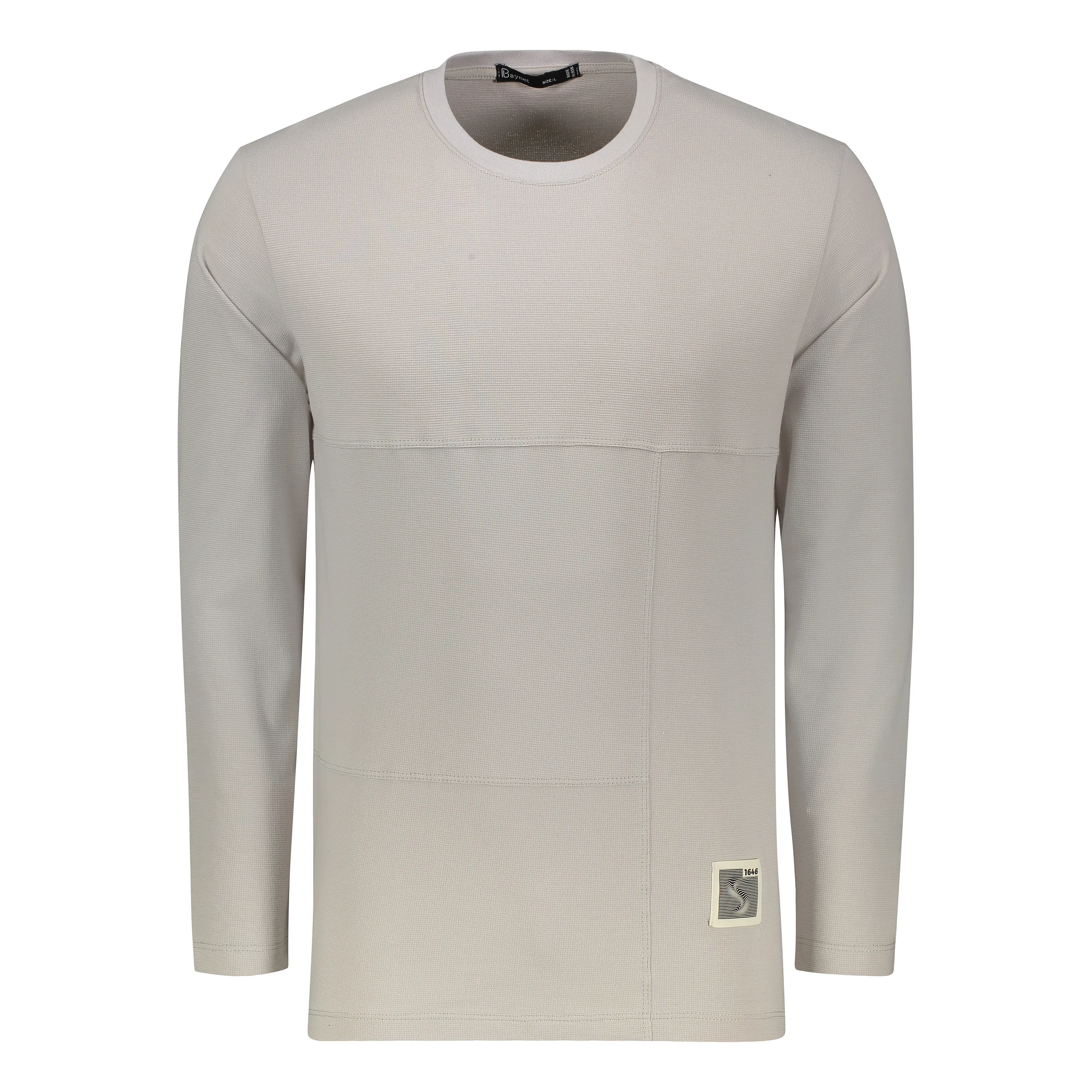 تی‌شرت آستین بلند یقه گرد مردانه باینت مدل 705