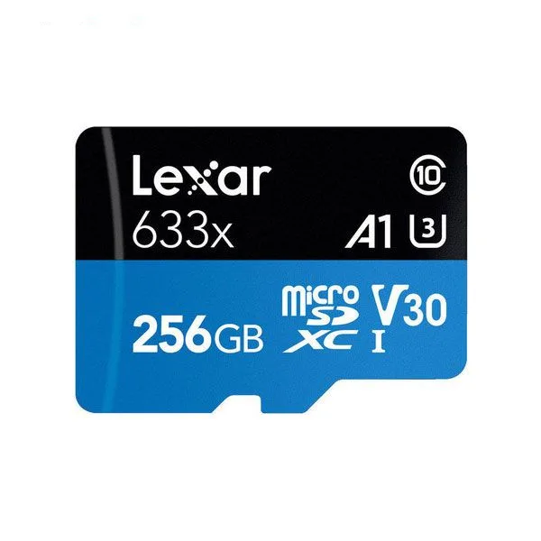 کارت حافظه microSDXC لکسار مدل 633X کلاس 10 استاندارد UHS-I سرعت 95MBps ظرفیت 256 گیگابایت به همراه آداپتور SD