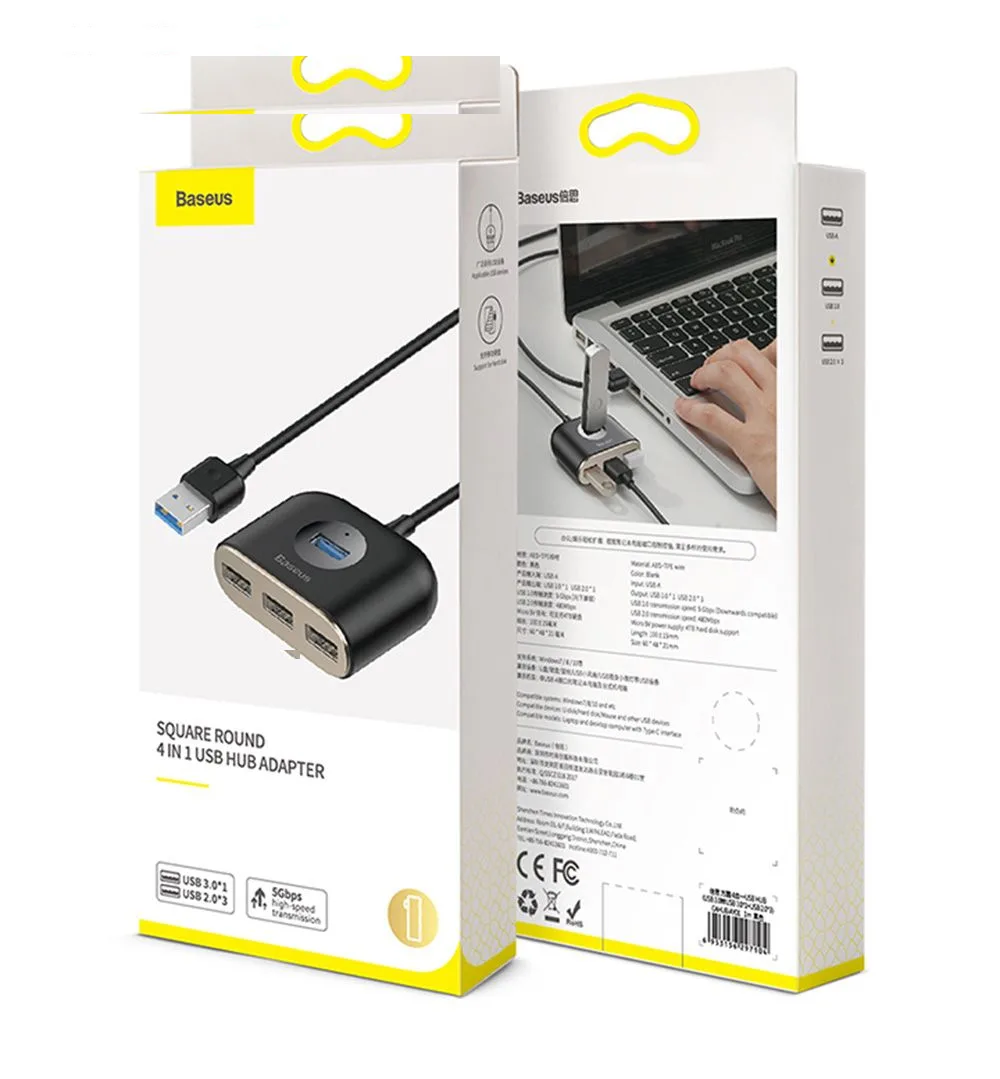 هاب 4 پورت USB 2.0 باسئوس مدل CAHUB-AY