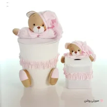 ست سطل و جادستمال اتاق کودک طرح خرس نانان مدل FBF