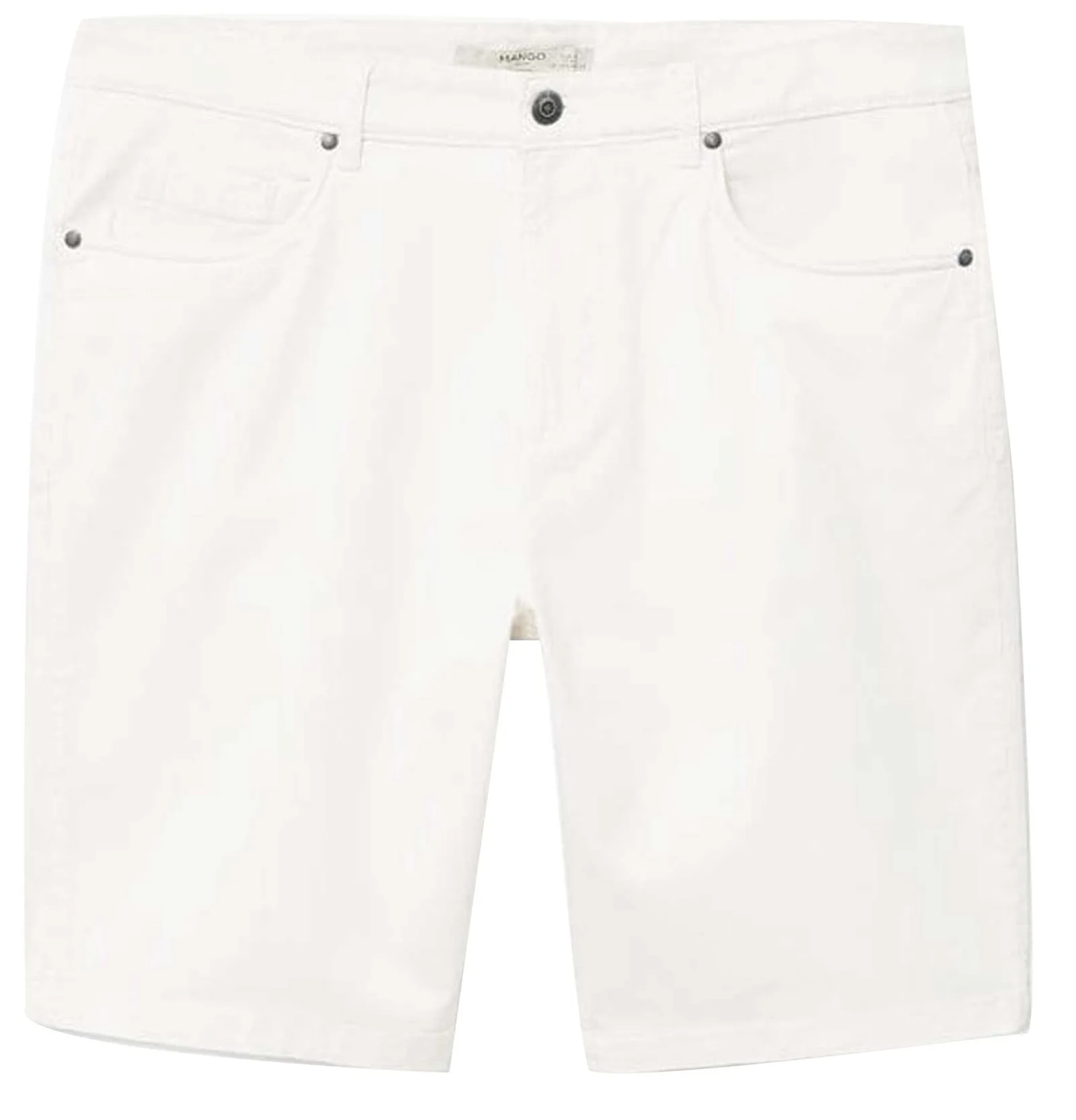 شلوارک نخی ساده مردانه - مانگو