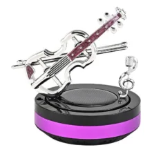 خوشبو کننده خورشیدی خودرو مدل بدنه فلزی طرح گیتار  کد Purple