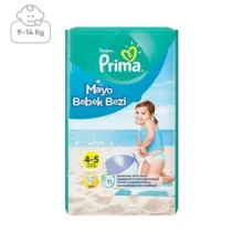 پوشک استخری پریما مدل bebek سایز 4 بسته 11 عددی