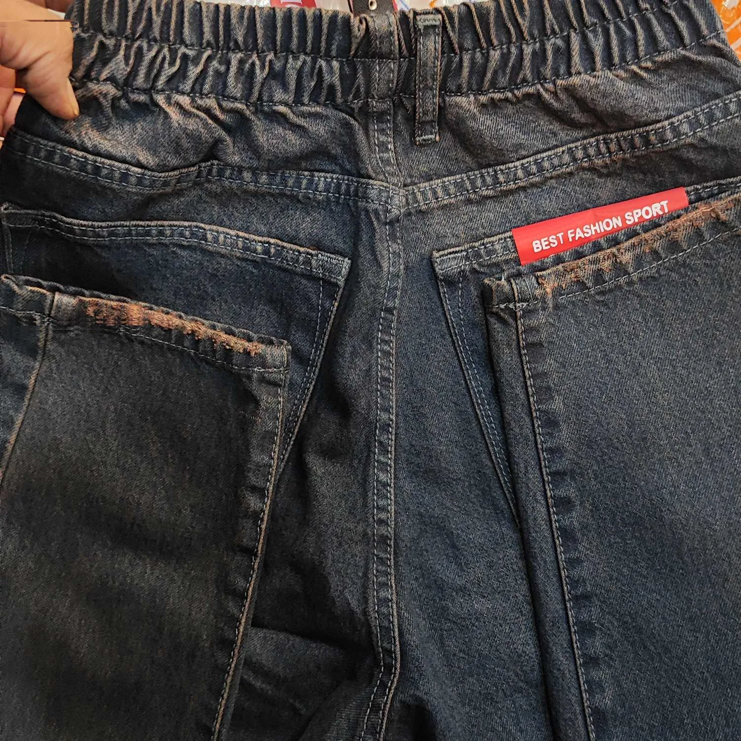 شلوار جین مام فیت مردانه مدل فشن کد k655