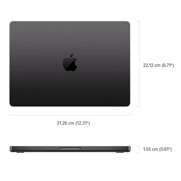 لپ تاپ 14.2 اینچی اپل مدل MacBook Pro MDE04 2025 LLA-M5-16GB RAM-512GB SSD