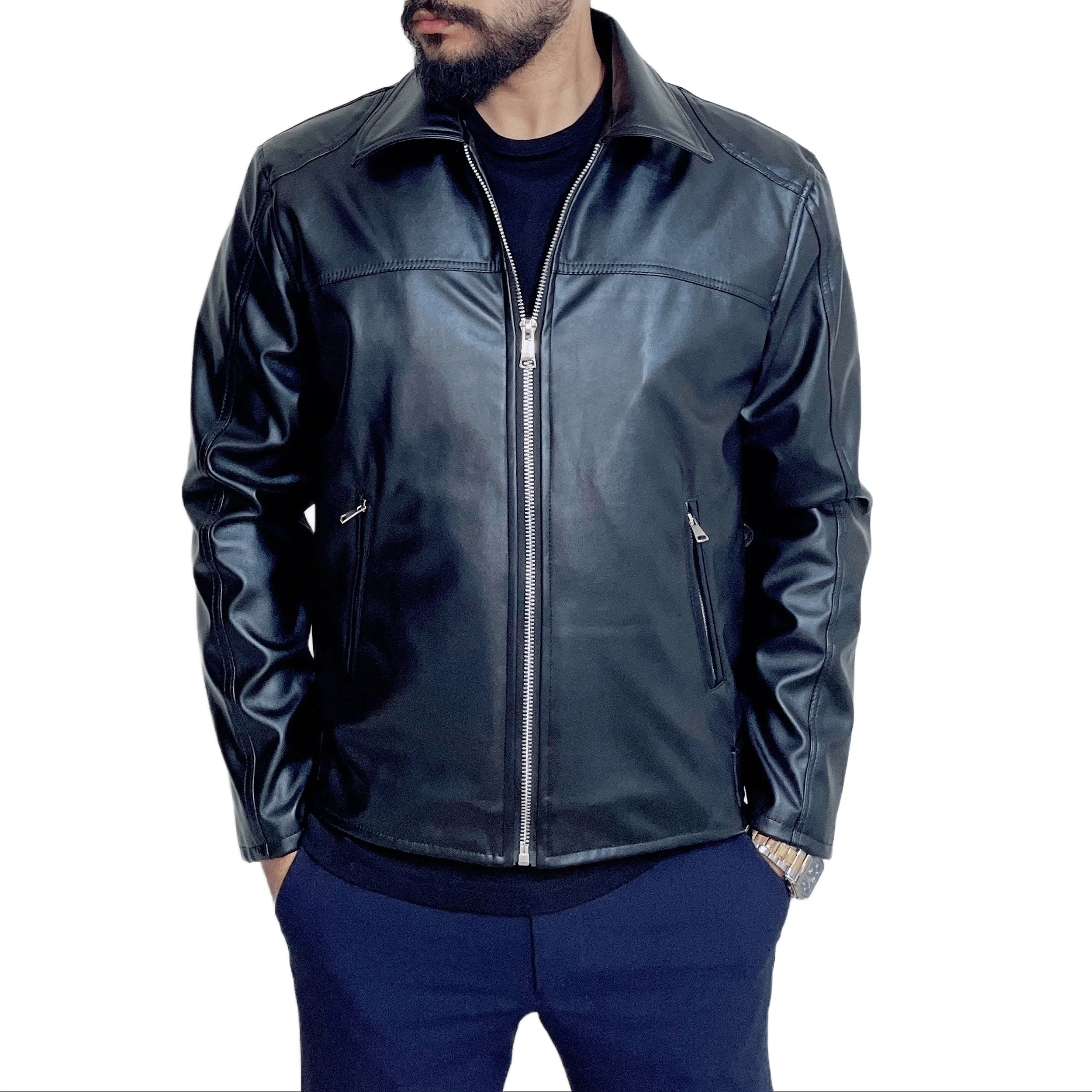 کاپشن مردانه مدل چرم