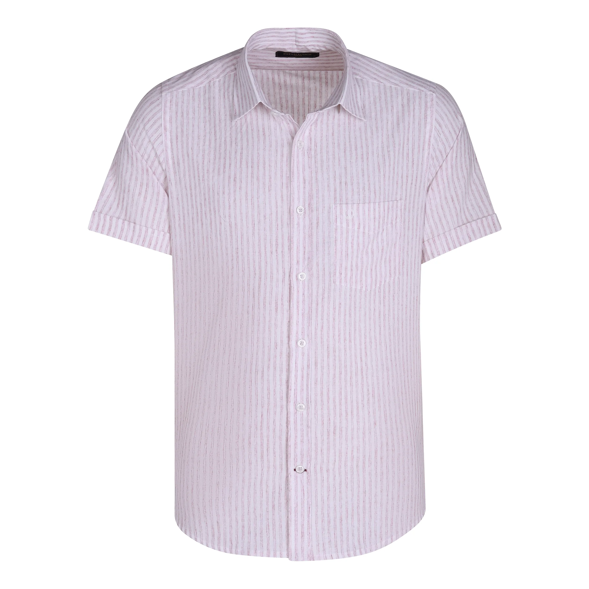 پیراهن آستین کوتاه یقه برگردان مردانه پاتن جامه مدل 04MC8113