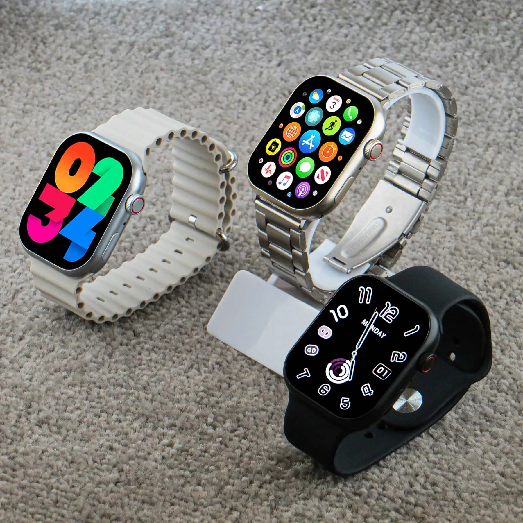 ساعت هوشمند ورنا مدل W45 Max With 7 Bands مناسب برای ورزش مجهز به گام شمار