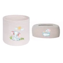 ست سطل و جادستمال کاغذی اتاق کودک مدل بچه فیل