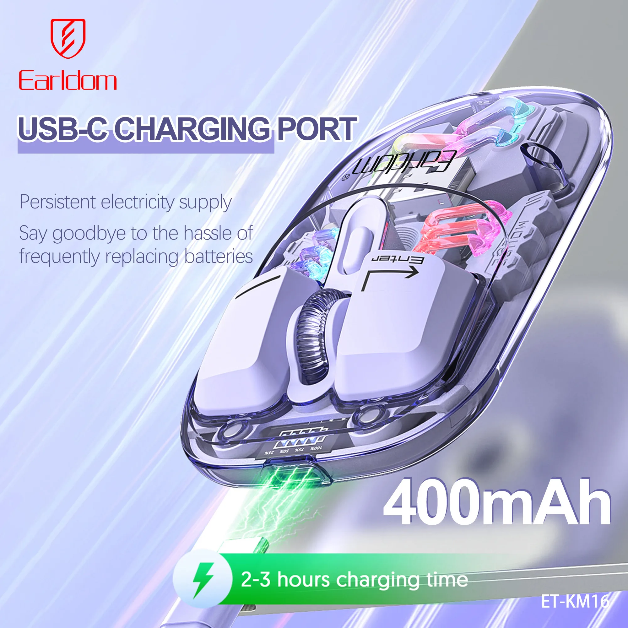 ماوس بی سیم ارلدام مدل DUAL MODE KM16