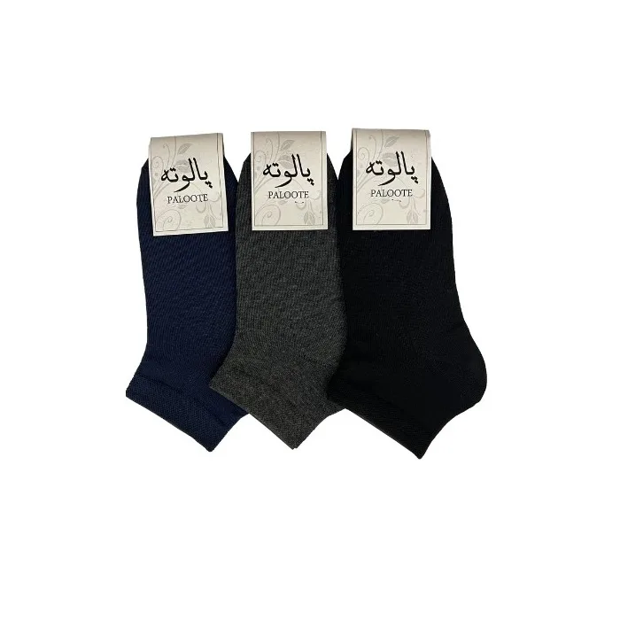 جوراب ساق کوتاه مردانه پالوته مدل PLT-SHG-B3R مجموعه 3 عددی