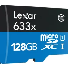 کارت حافظه‌ microSDXC لکسار مدل High-Performance کلاس 10 استاندارد UHS-I U1 سرعت 95MBps 633X همراه با آداپتور SD ظرفیت 128 گیگابایت