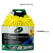 دستکش شست و شو خودرو ترتل واکس مدل مایکروفایبر سایز 20*24 سانتیمتر