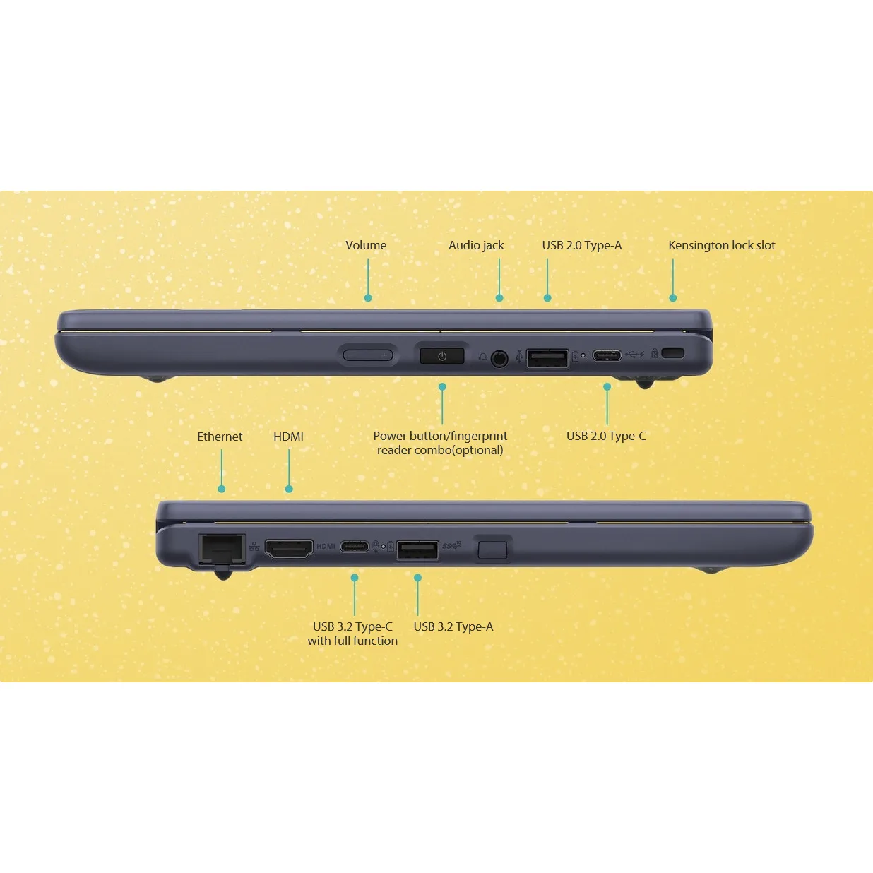 لپ تاپ 11.6 اینچی ایسوس مدل BR1102CGA-CN18128S-CB-N100-8GB DDR4-256GB SSD-TN-W - کاستوم شده