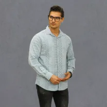 پیراهن آستین بلند مردانه مدل چاپ کد 1148-058