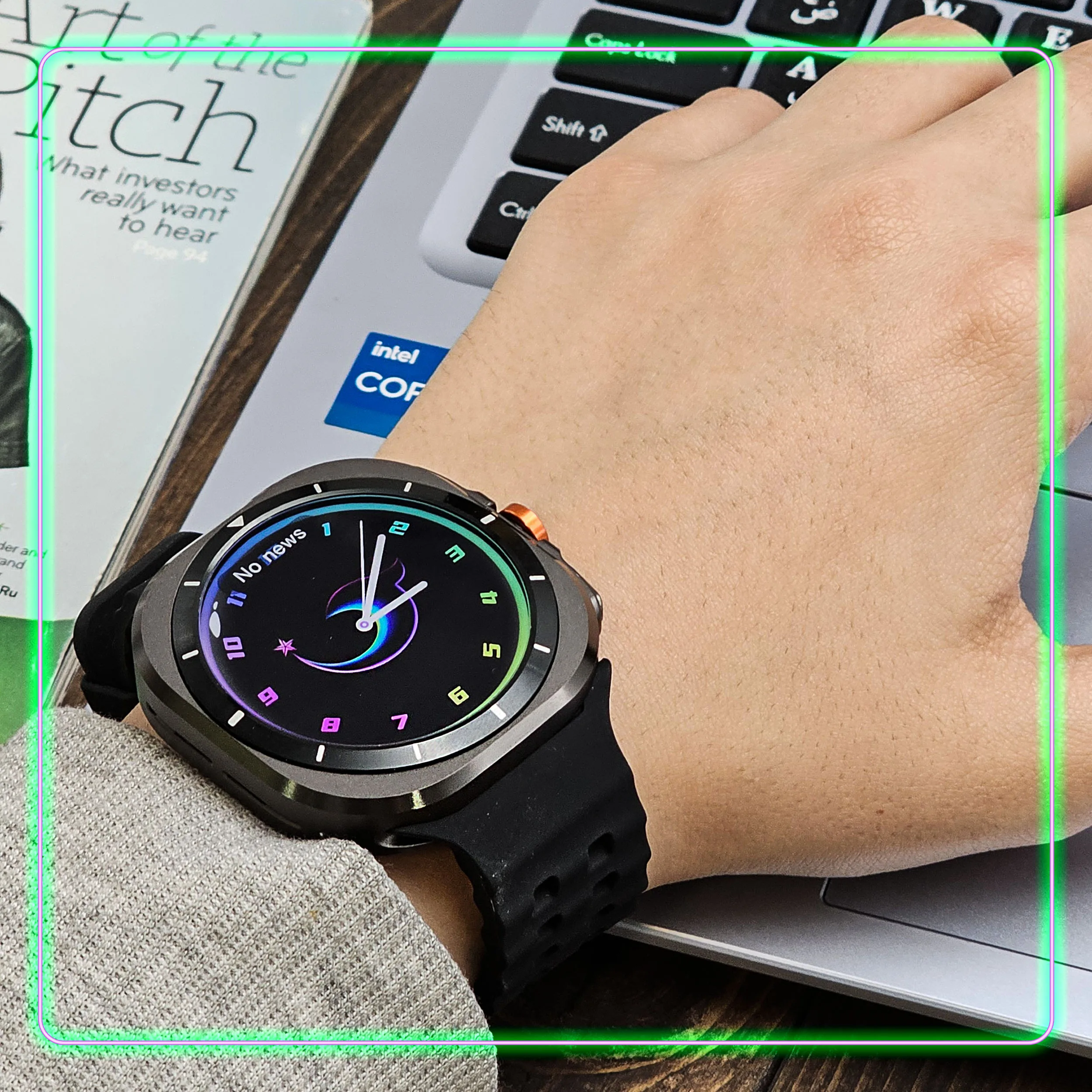 ساعت هوشمند 46 میلی متر وونک مدل VS1 با بند سیلیکونی