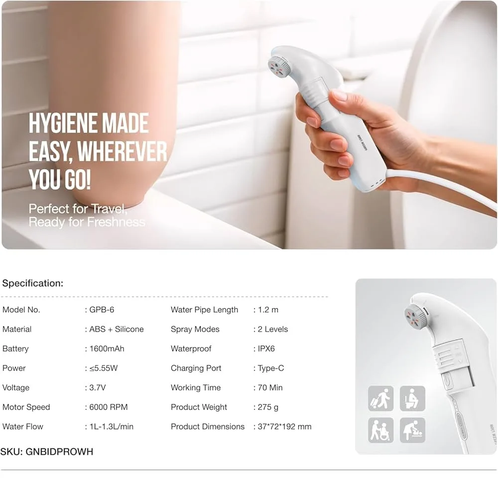 خودشور شلنگی سفری گرین لاین مدل Bidet Pro