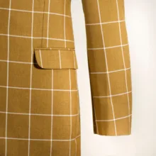 کت تک مردانه مدل MUSTARD CHECK