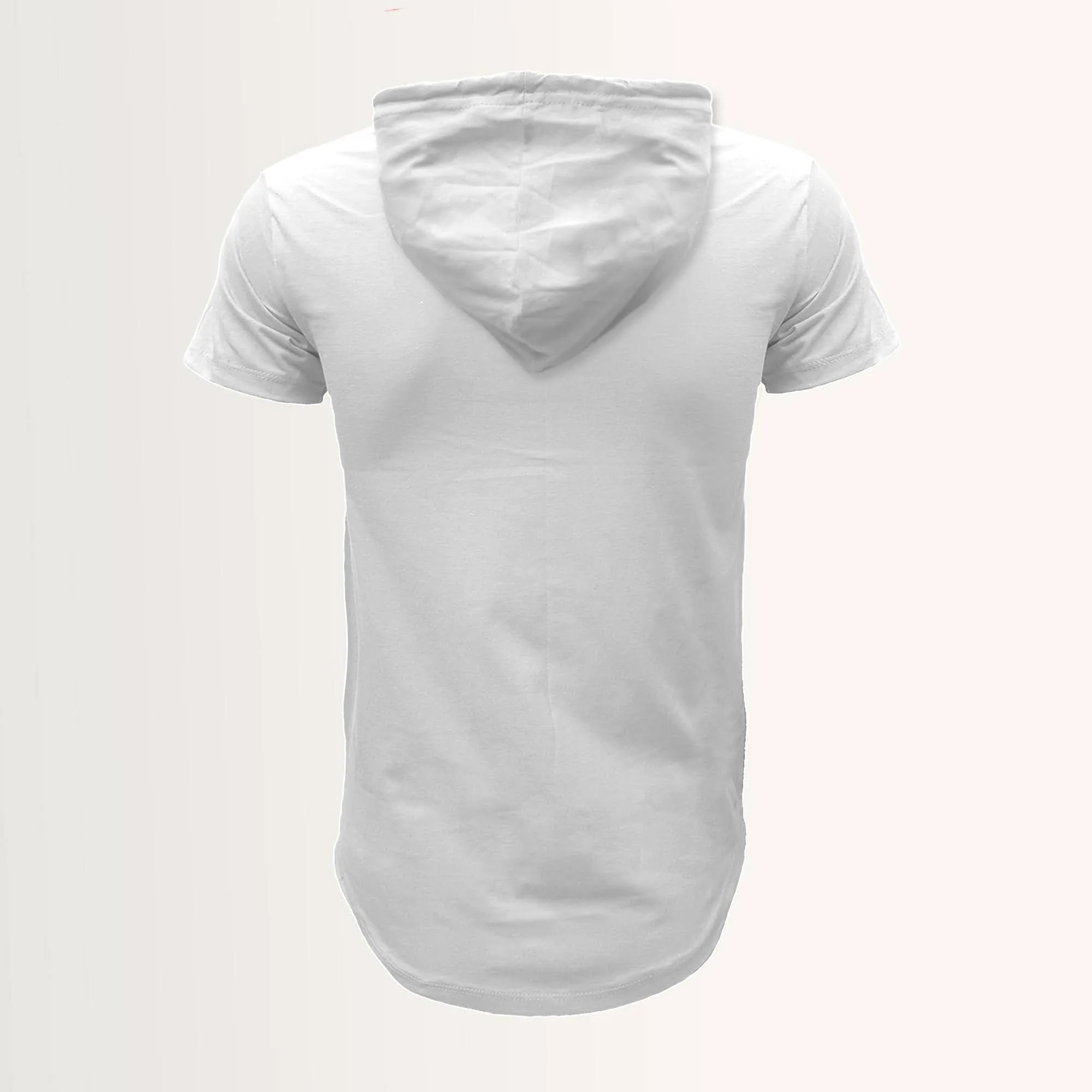 ست تی شرت کلاه دار و شلوار مردانه مدل 1402204 رنگ سفید