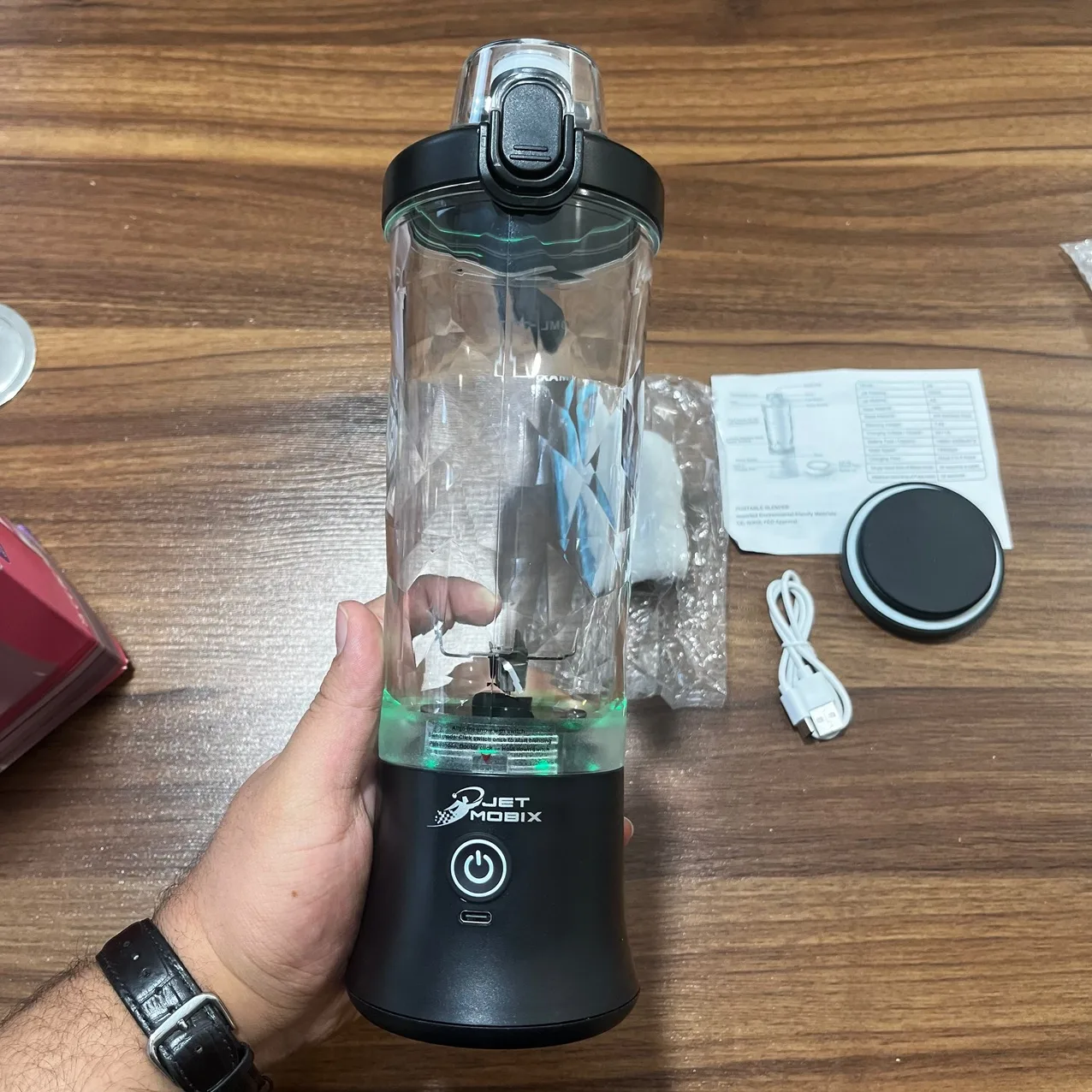 شیکر جت موبیکس مدل شارژی کد A9 گنجایش 0.6 لیتر