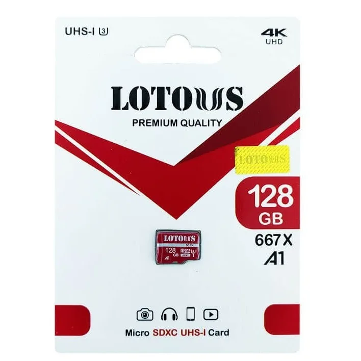 کارت حافظه لوتوس مدل A1 کلاس UHS-I استاندارد U3 ظرفیت 128 گیگابایت