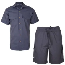 ست پیراهن و شلوارک مردانه کانتکس مدل 249016652 رنگ آبی تیره