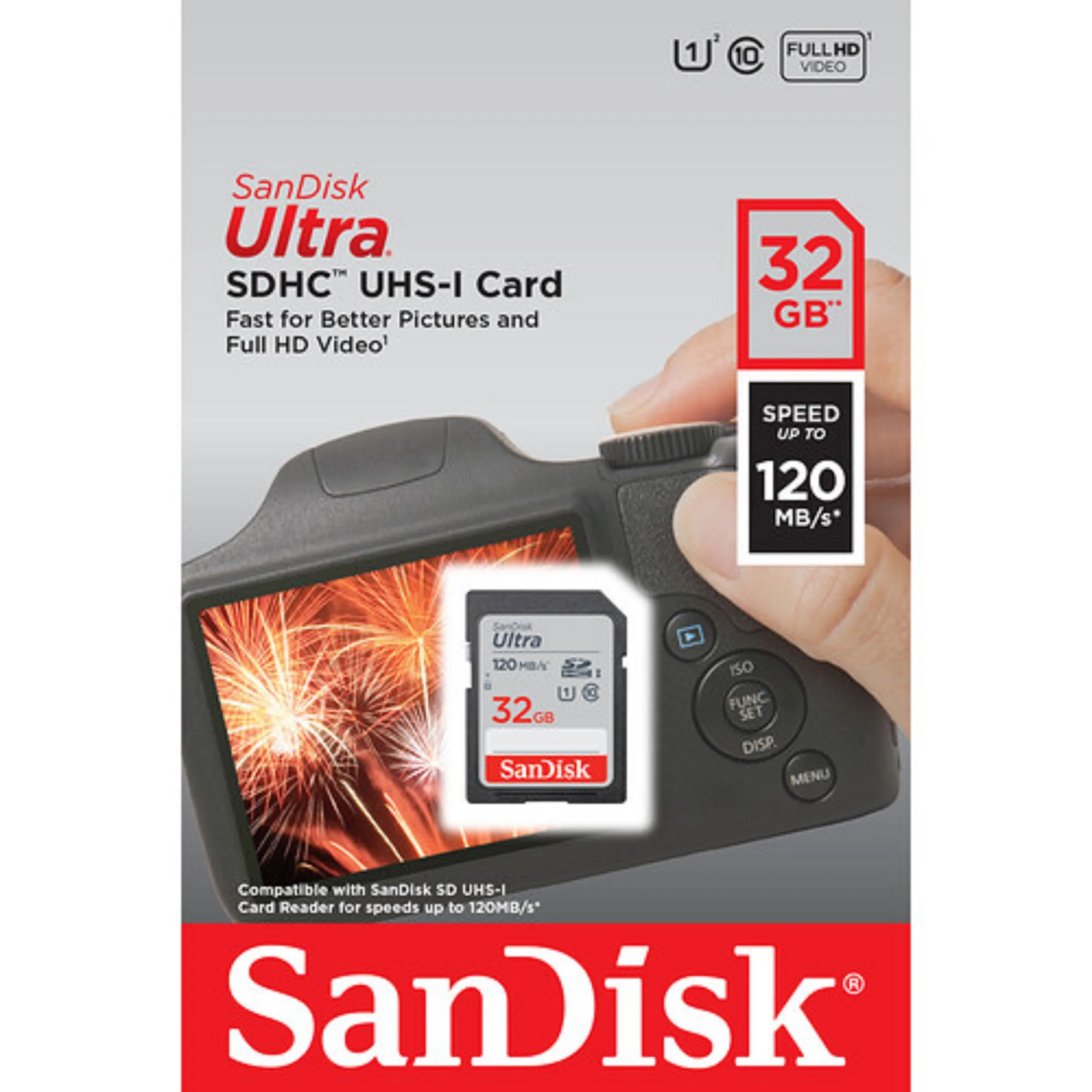 کارت حافظه SDHC  مدل Ultra کلاس 10 استاندارد UHS-I U1 سرعت 120MB/s ظرفیت 32 گیگابایت