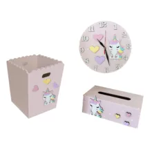 ست سیسمونی اتاق کودک مدل اسب تک شاخ مجموعه سه عددی