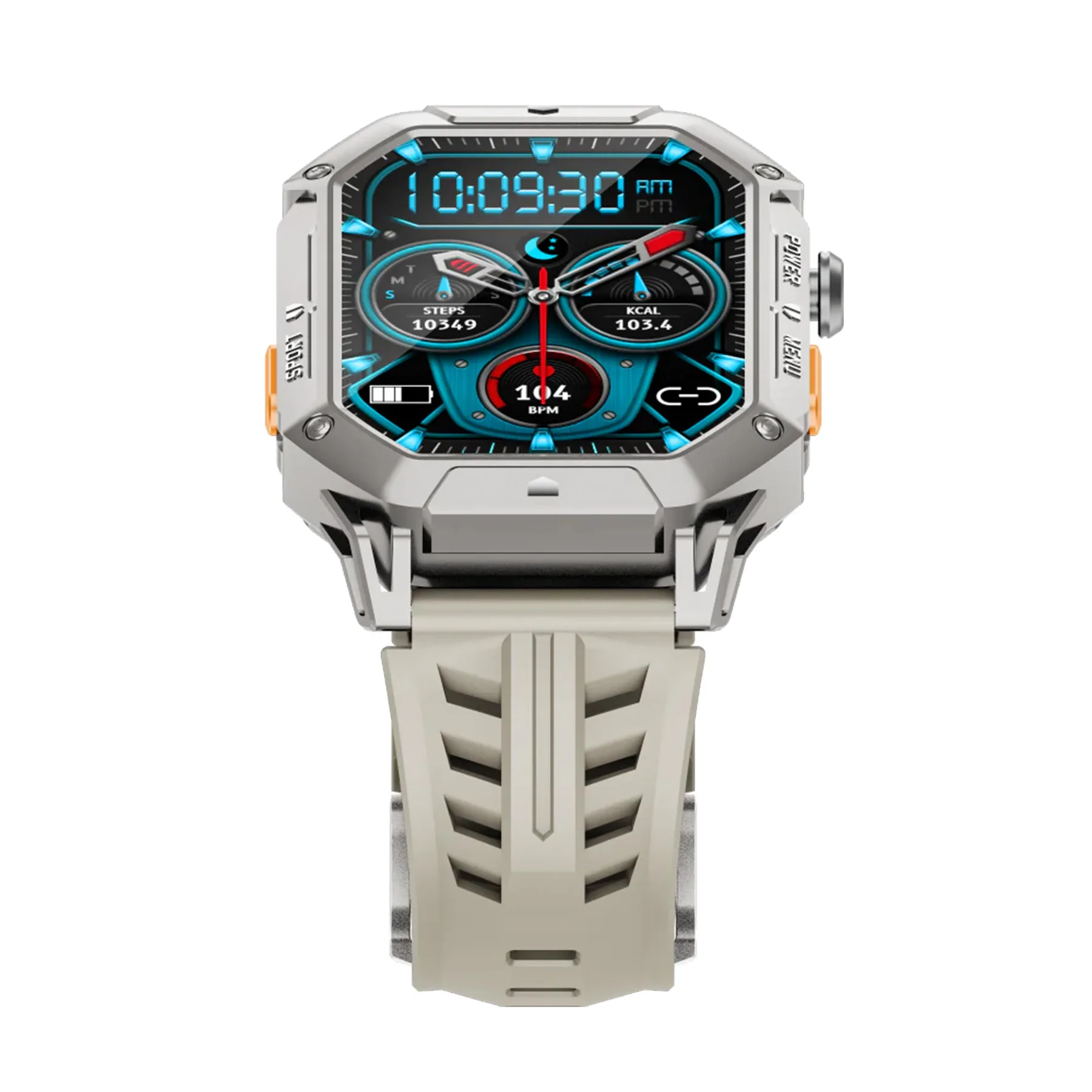 ساعت هوشمند 52 میلی‌متری هایلو مدل IRON N1 با بند سیلیکونی