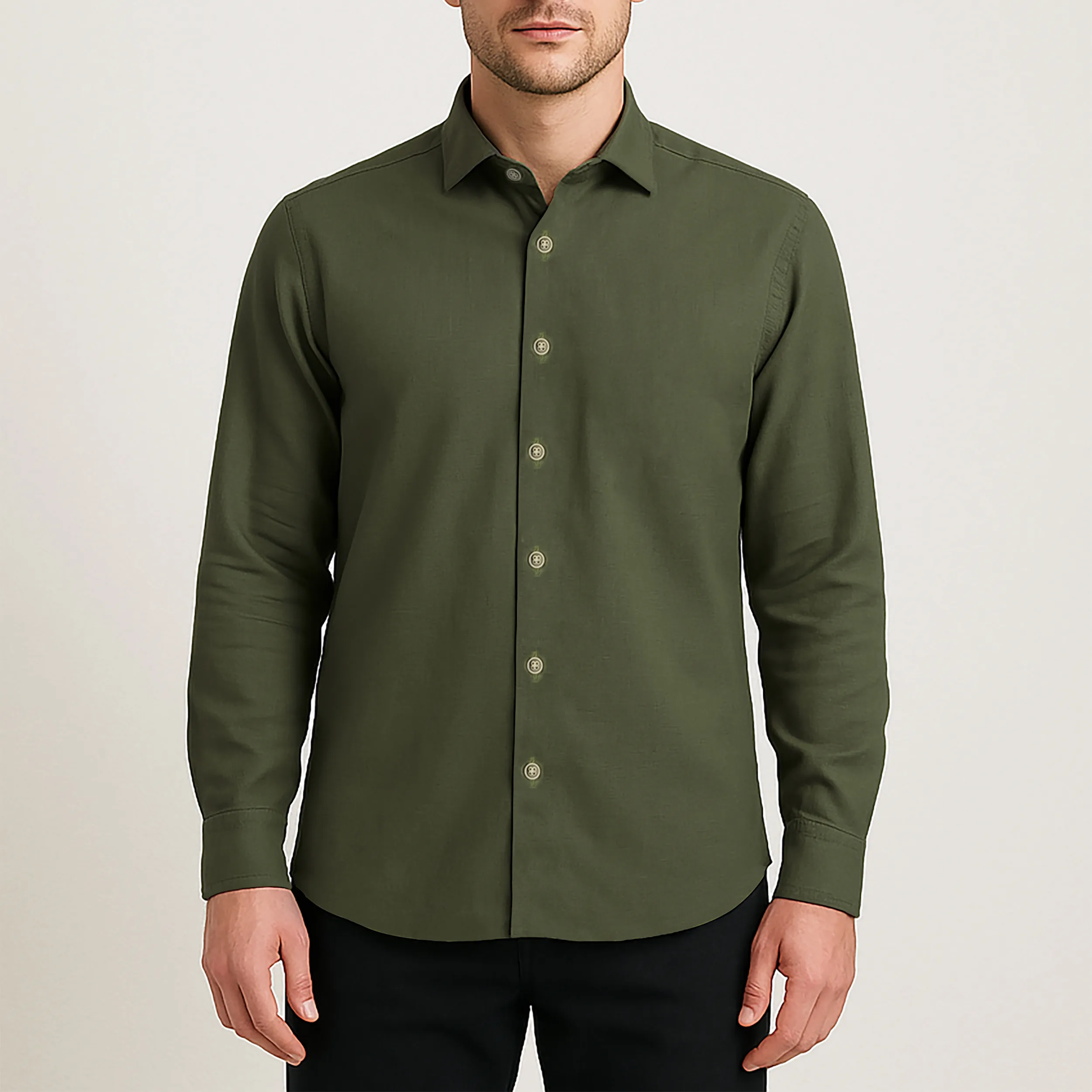 پیراهن آستین بلند مردانه کروم مدل پیراهن لینن 2410135