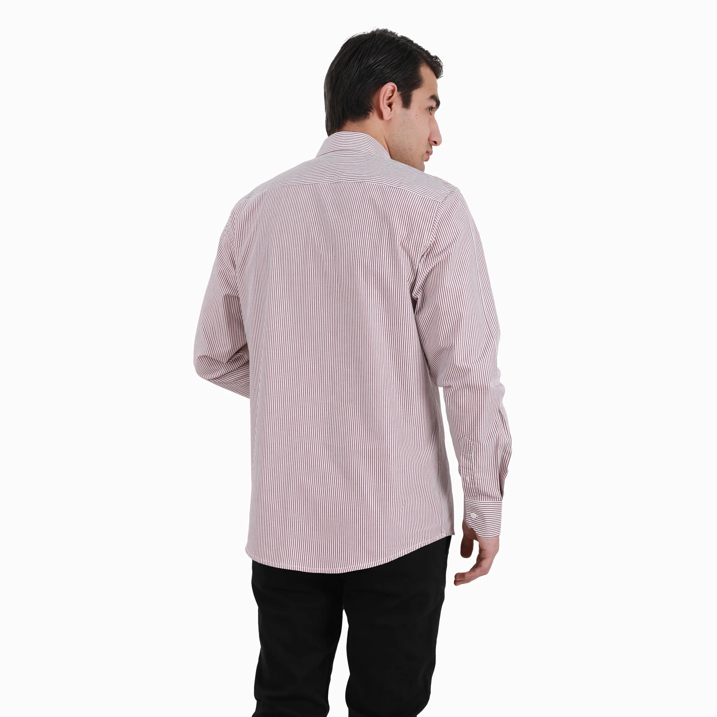 پیراهن آستین بلند مردانه پاتن جامه مدل کلاسیک 102721030162433 طرح راه راه